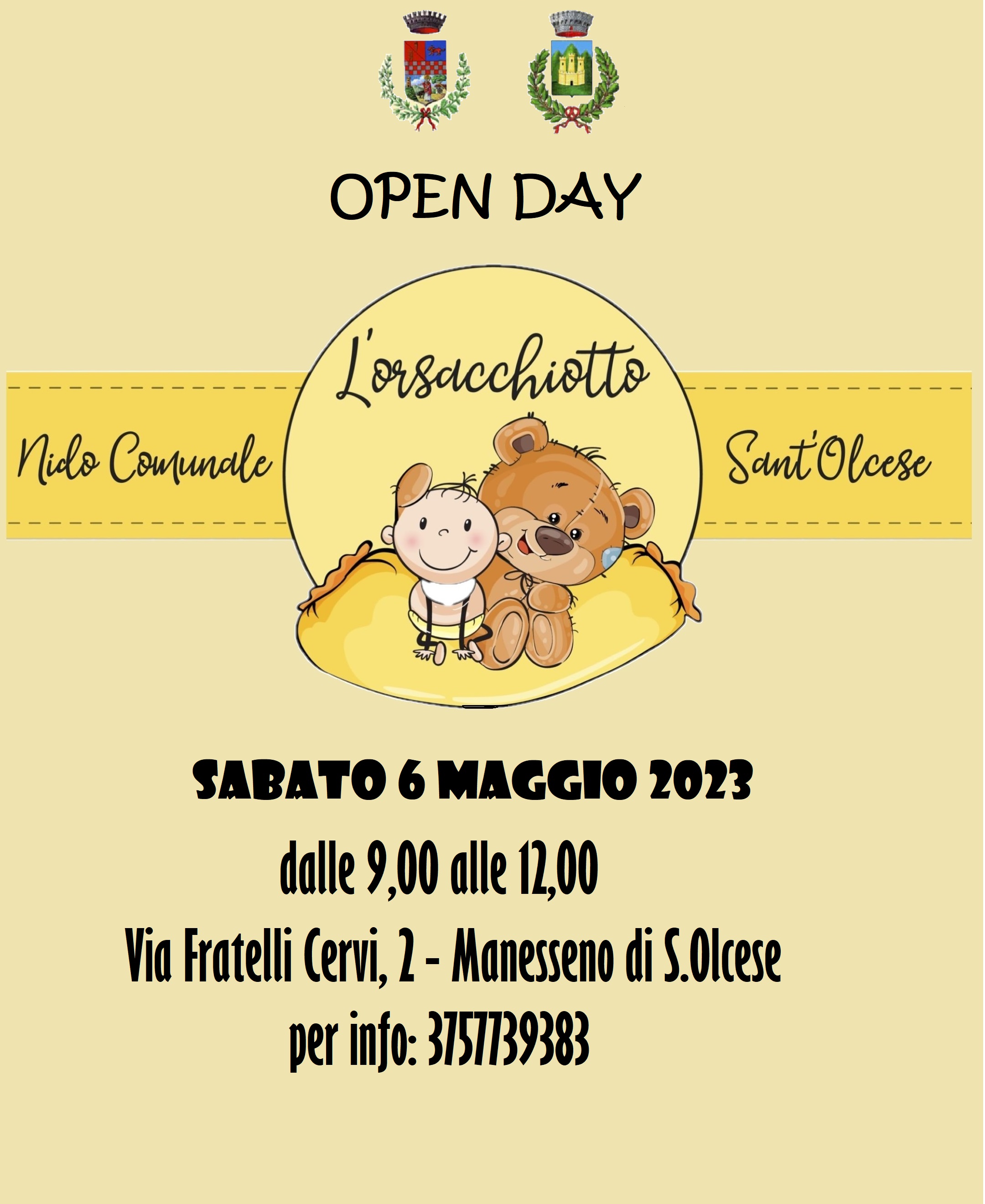 Sabato 6 Maggio 2023 Open Day Asilo Comunale L\'orsacchiotto
